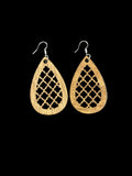 Laser cut earrings - Teardrop lattice
