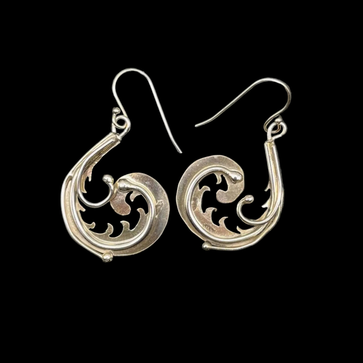 Earrings - Stirling Silver Fern Fronds