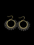 Beaded Earrings - Black circle