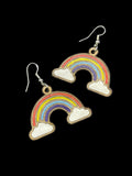 Laser cut earrings - Rainbows