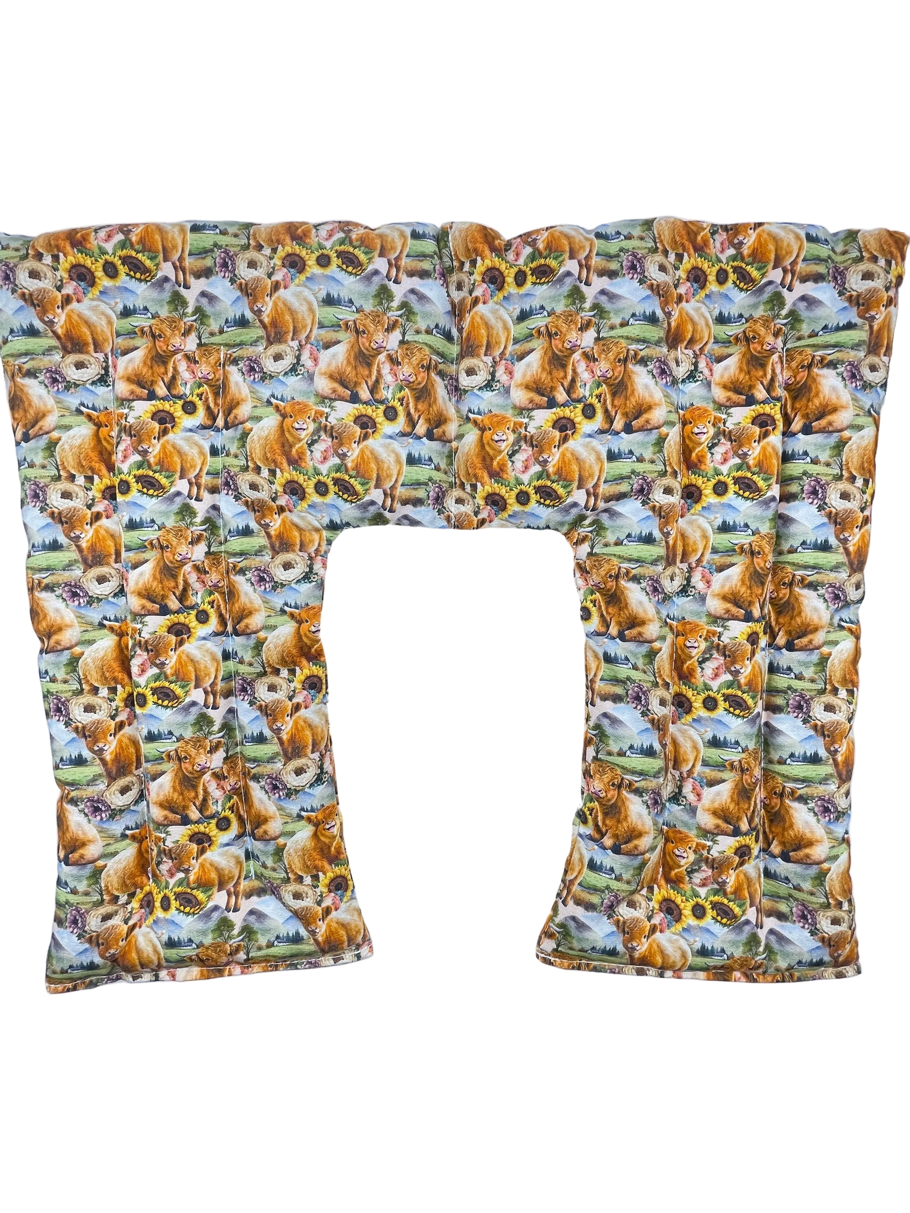 Wheat bag - Shoulder bag - Highland Cow fabric