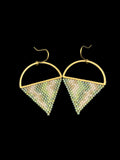 Beaded Earrings - Semi Triangle
