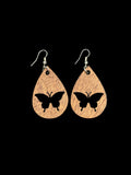 Laser cut earrings - Teardrop Butterflies