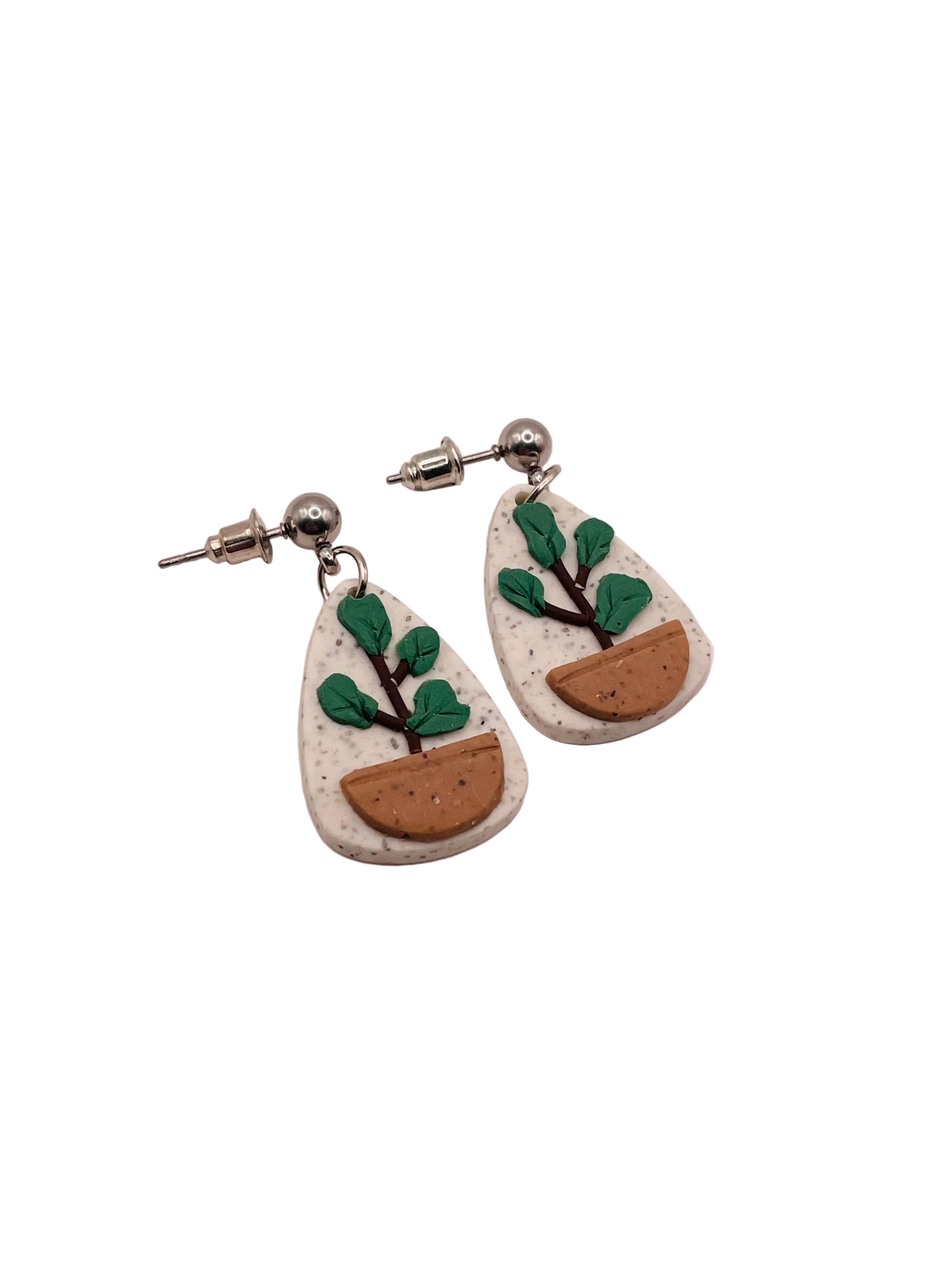 Polymer Clay earrings - Plants