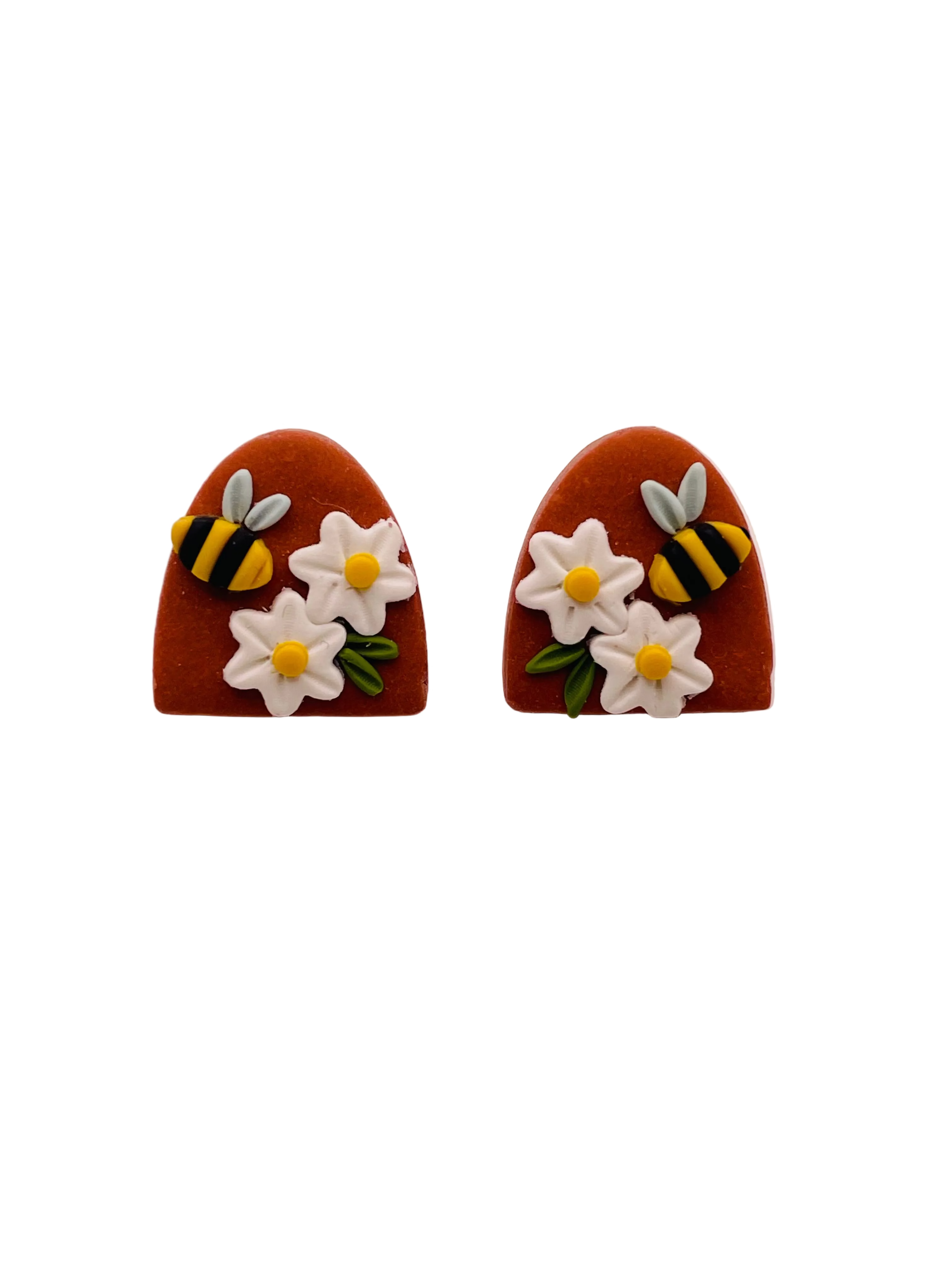 Polymer Clay earrings - Bees