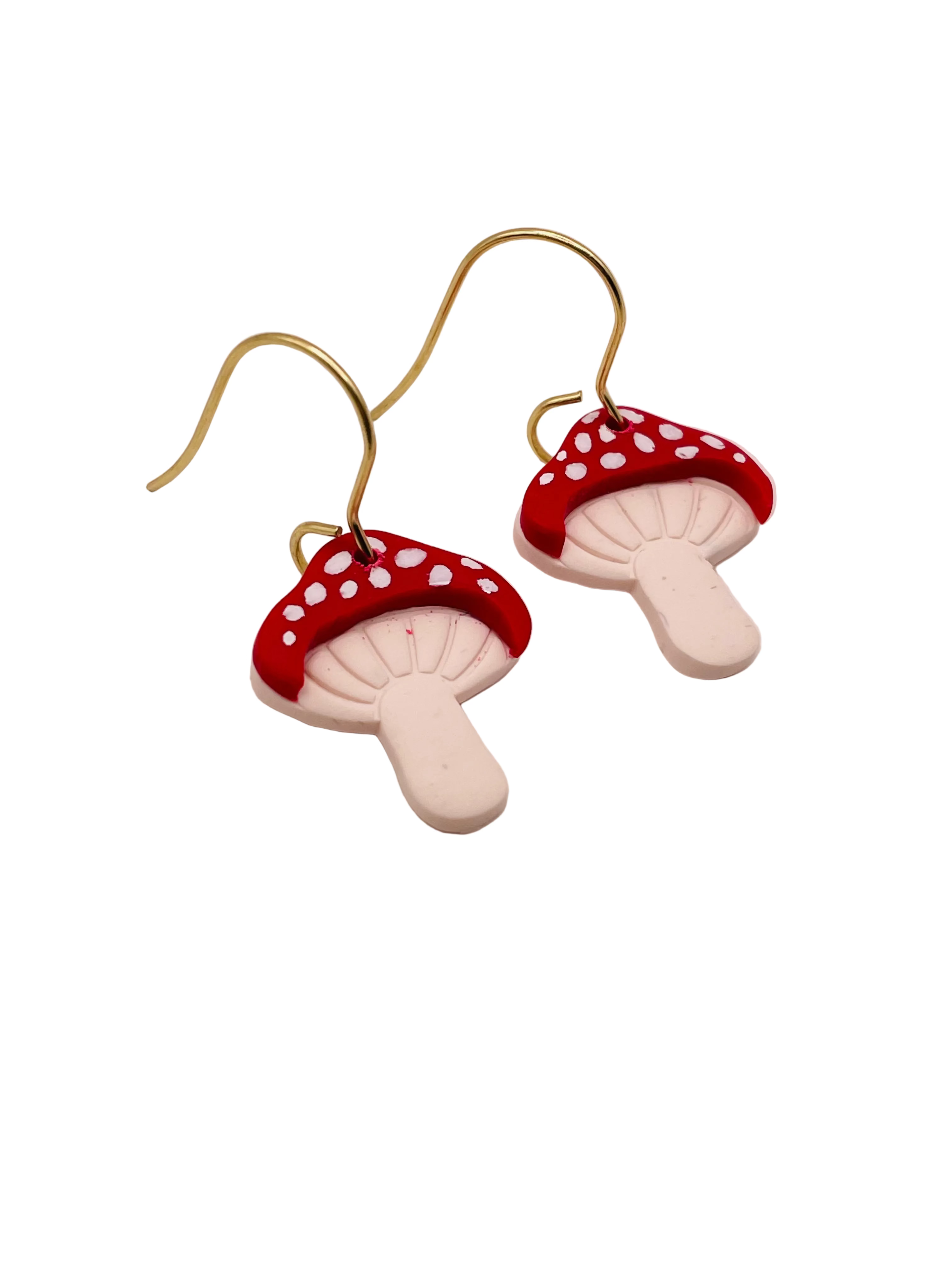 Polymer Clay earrings - Toadstools