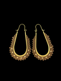 Beaded Earrings - Bronze Hoop