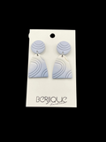 Polymer Clay Earrings - Blue Wave