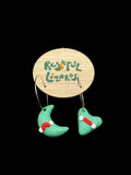 Polymer Clay Earrings - Moon