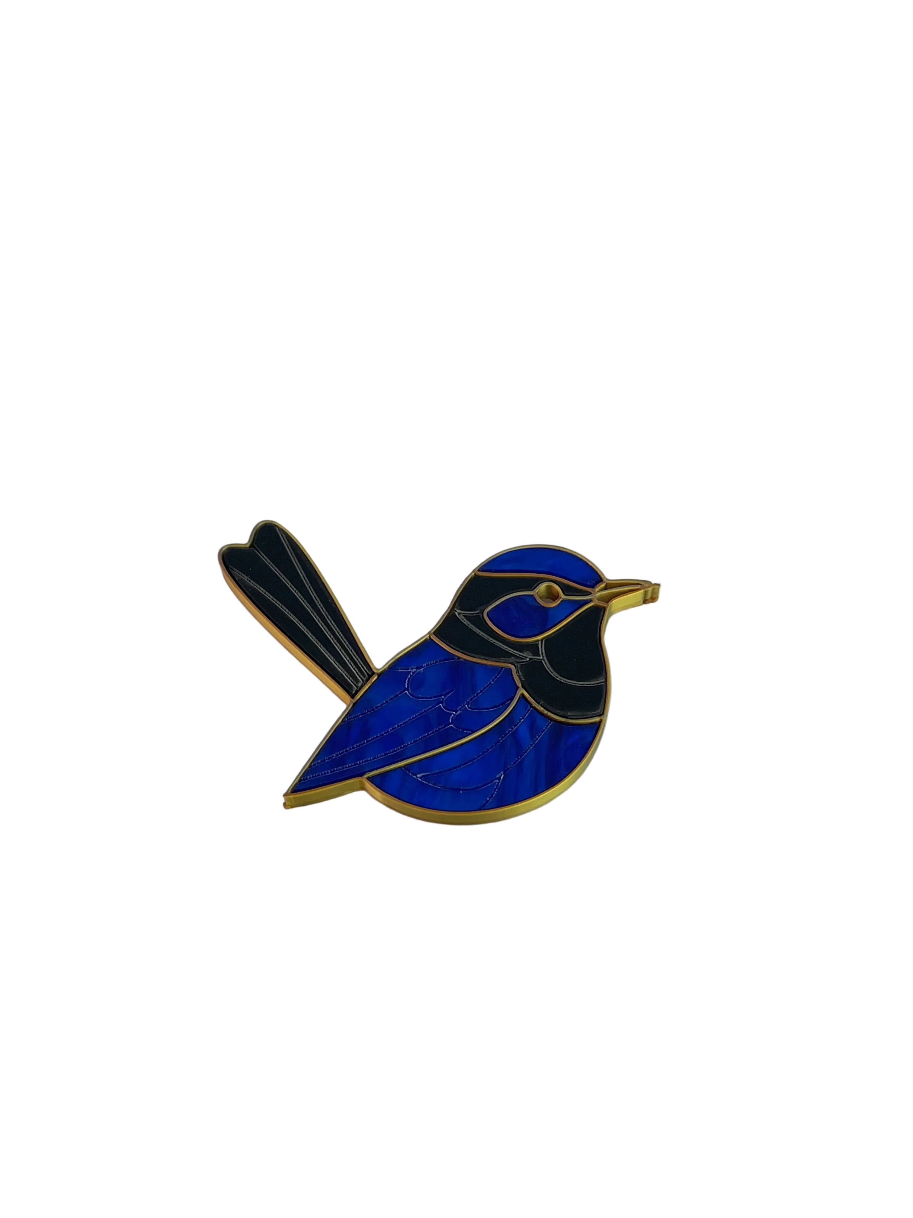 Brooch - Blue Wren