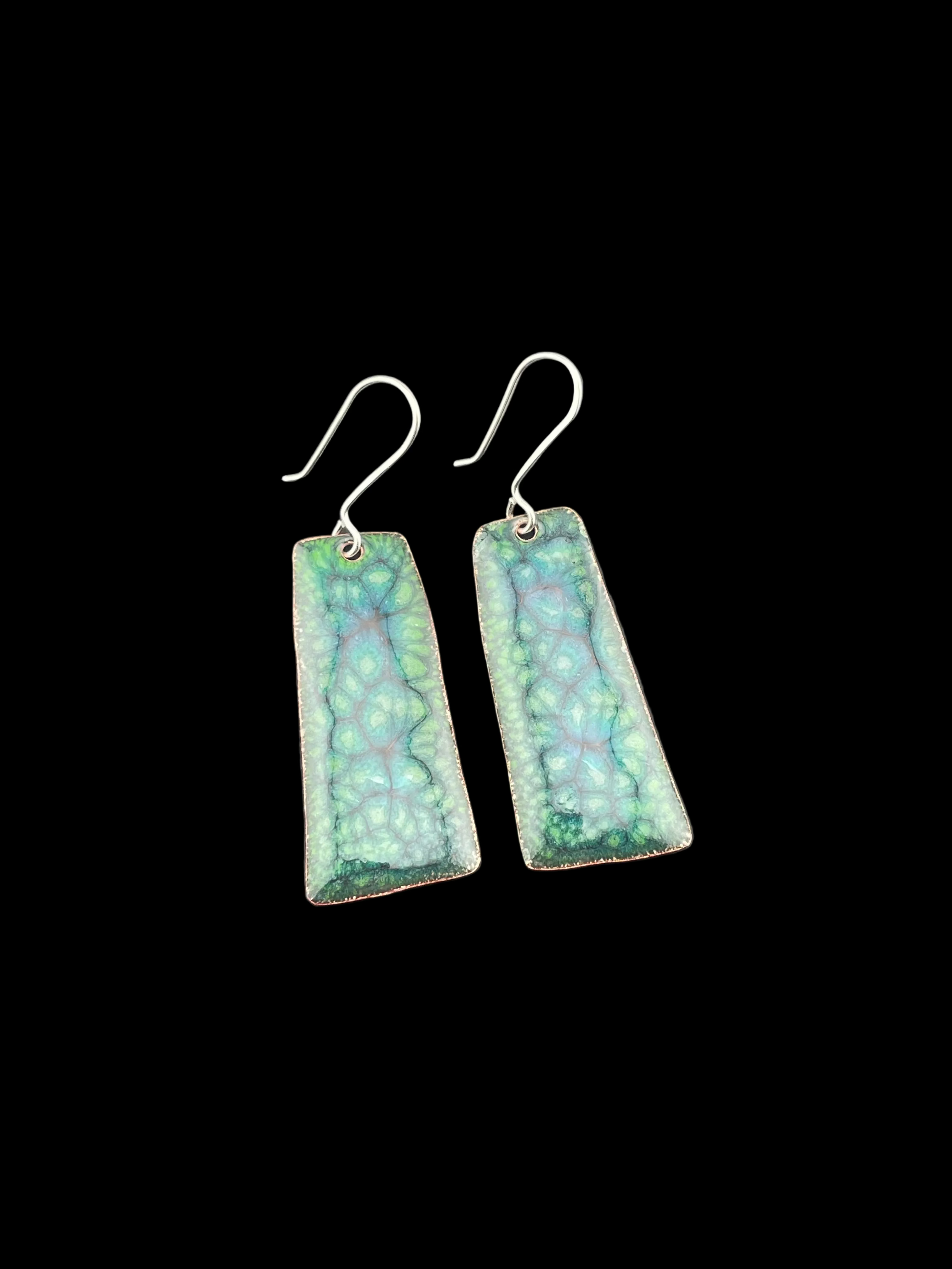Copper - Enamel earrings