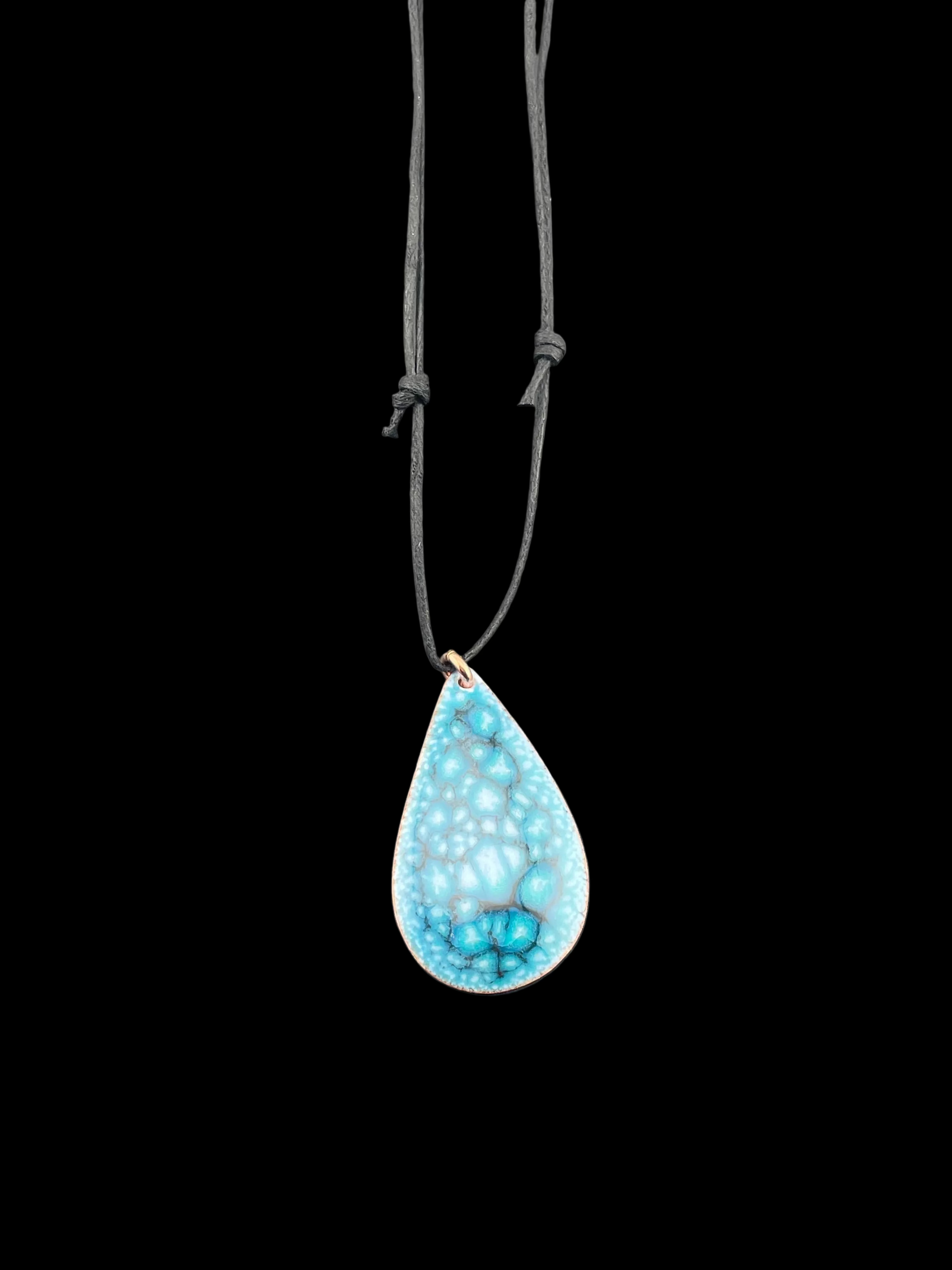 Copper - Enamel pendant