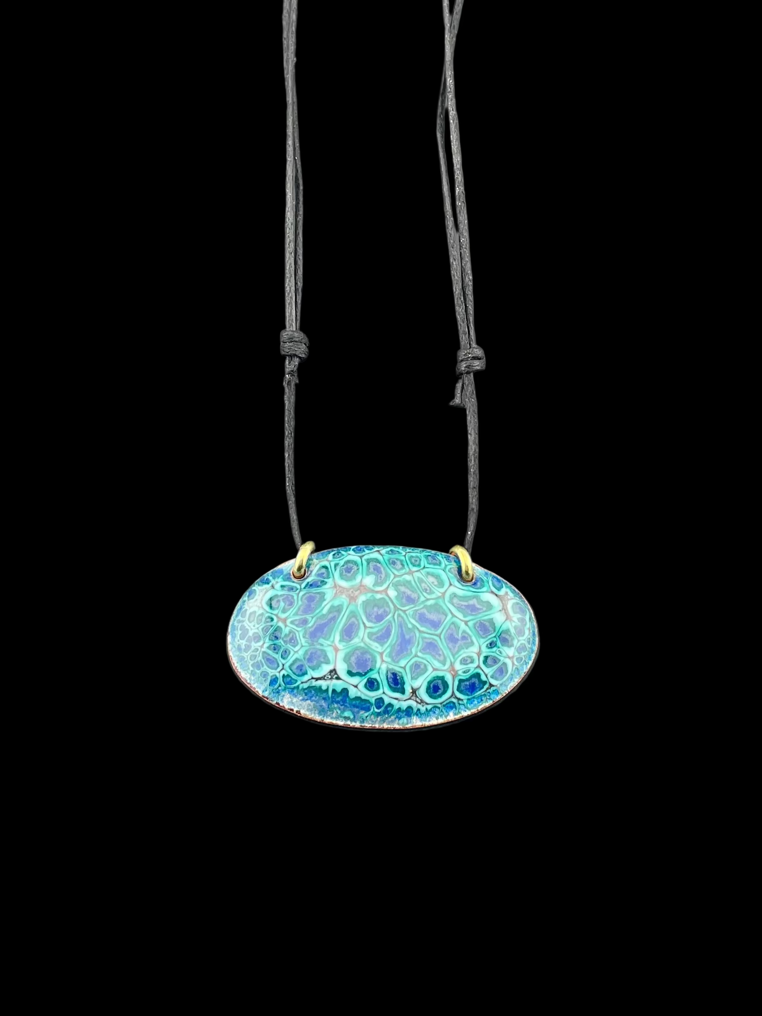 Copper - Enamel pendant