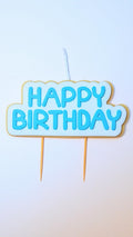 Cookie Candle - Blue Happy Birthday