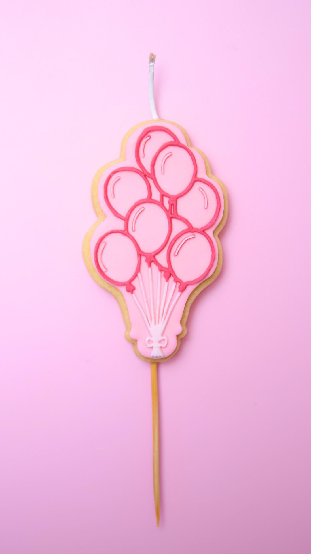 Cookie Candle - Pink Balloons