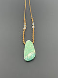 Macrame necklace - Chrysocola