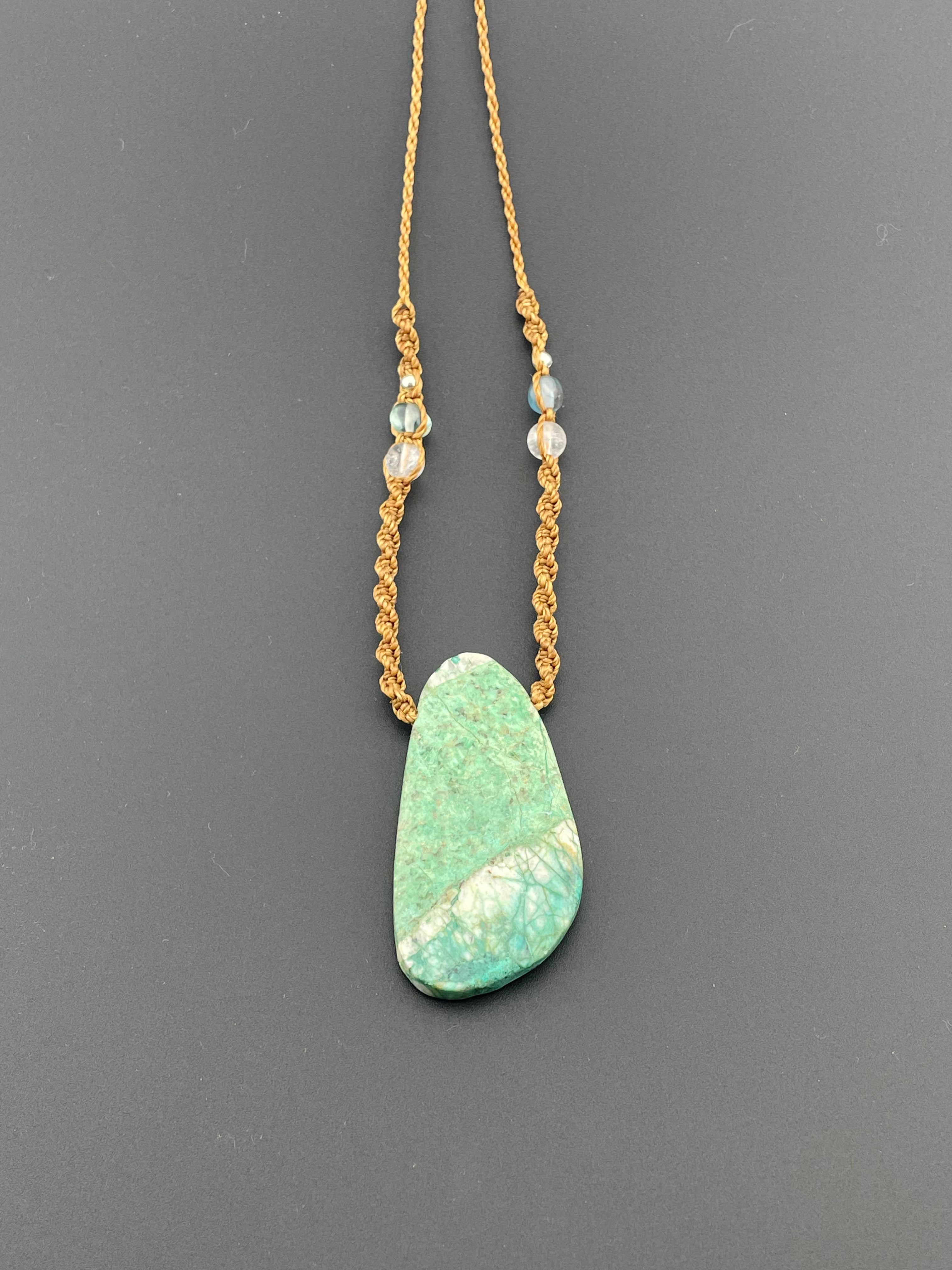 Macrame necklace - Chrysocola