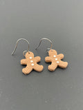 Polymer Clay earrings - Gingerbread Men