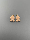 Polymer Clay earrings - Gingerbread studs