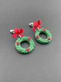 Polymer Clay earrings - Wreaths