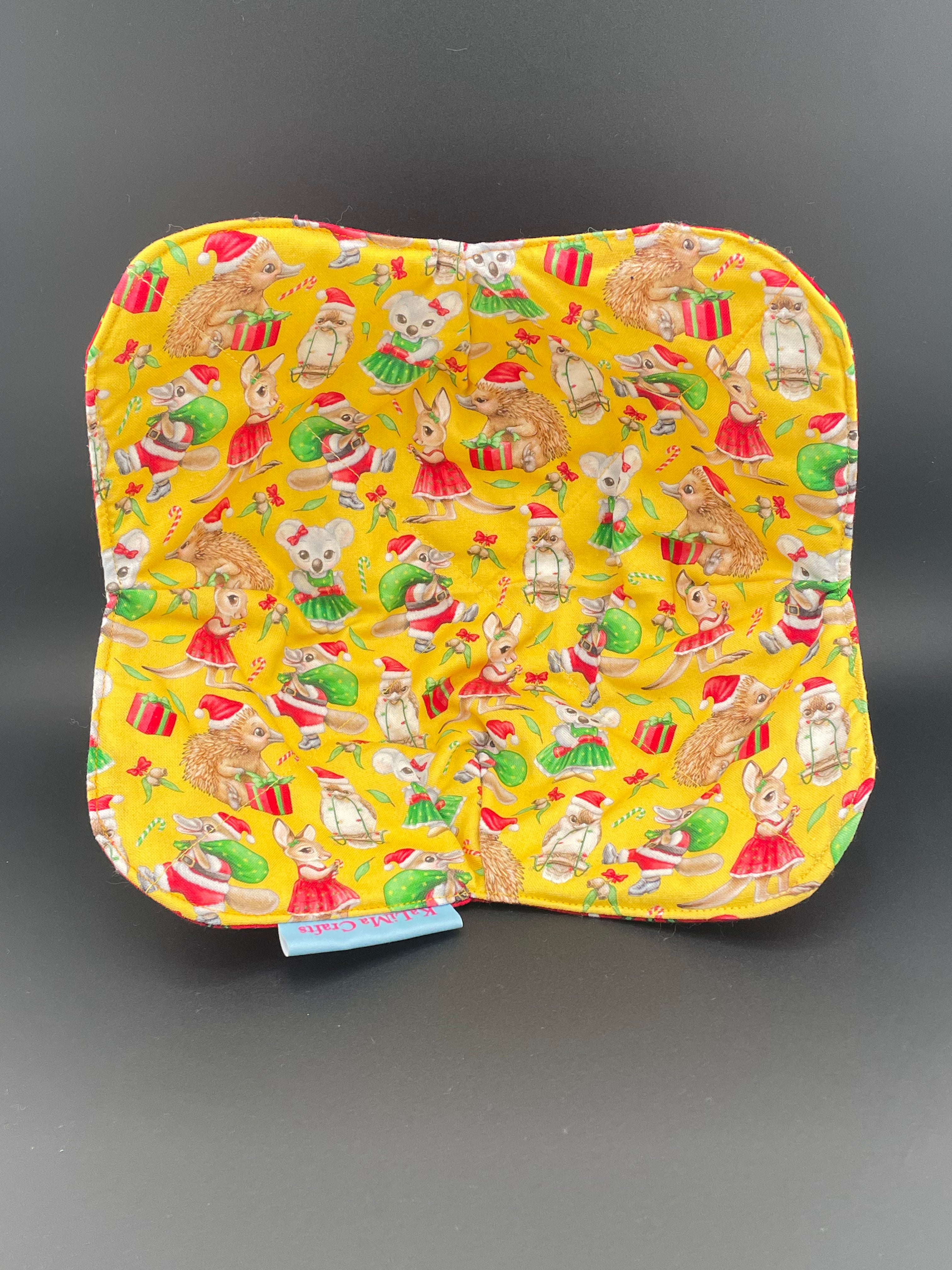 Bowl Cosy - Aussie Animal Christmas Yellow